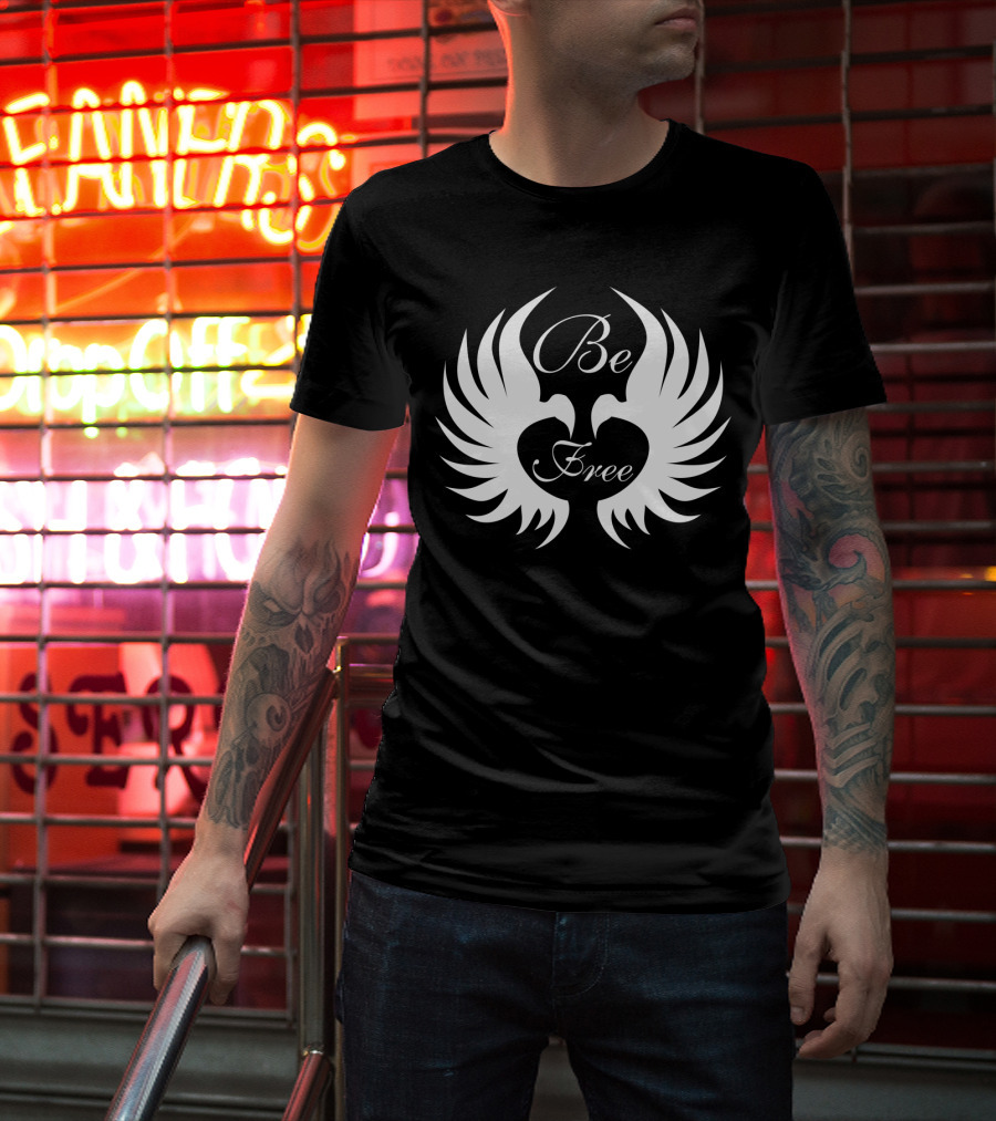 Be Free Winged Heart Embrace Freedom T-Shirt