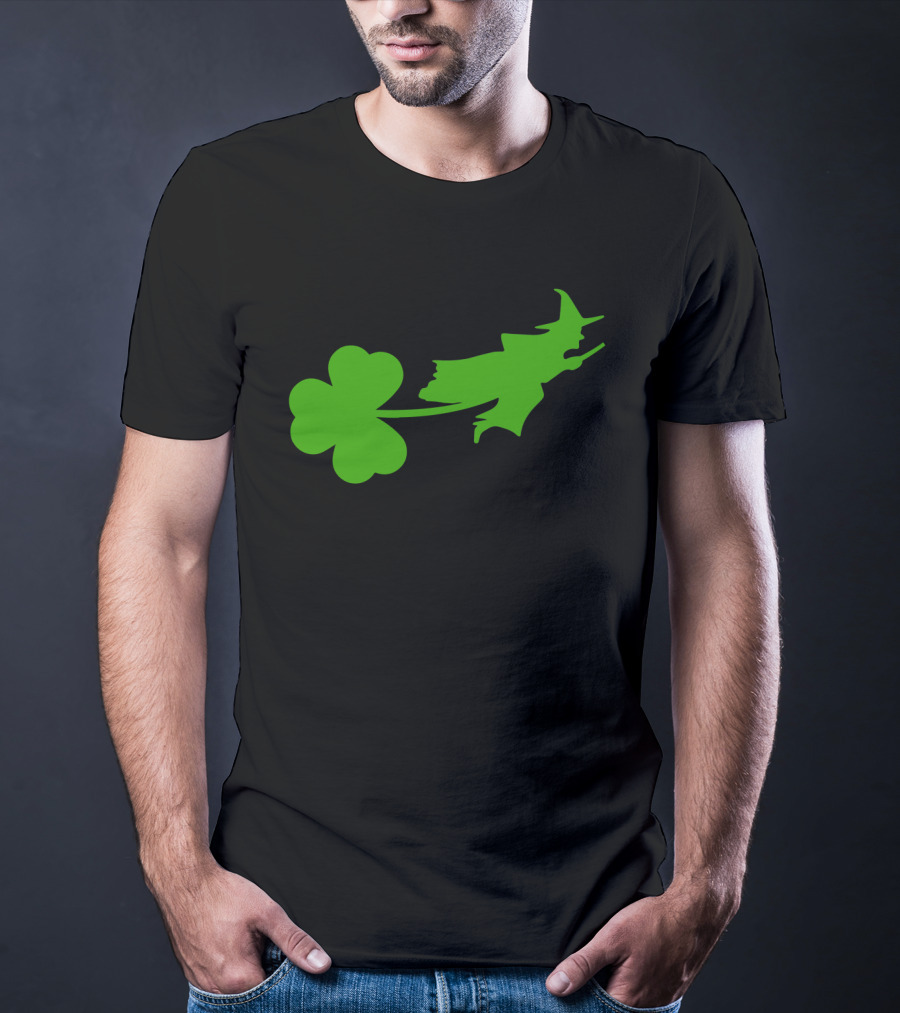 Wicked Witch Riding Shamrock T-Shirt