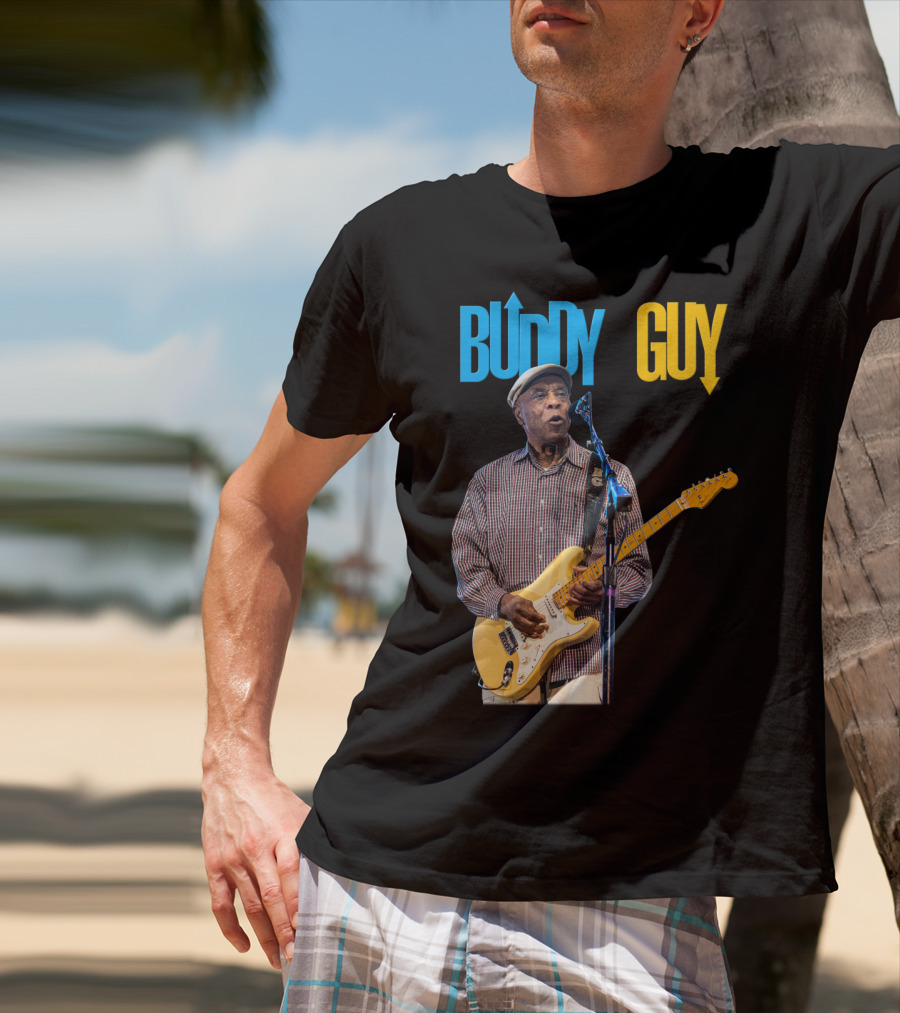 Buddy Guy Electric Blues Performance With Guitar And Microphone T-Shirt