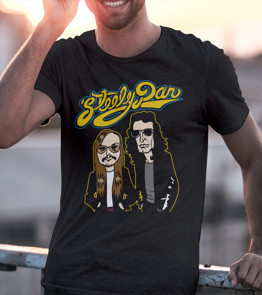 Steely Dan Cartoon Characters With Sunglasses And Long Hair T-Shirt