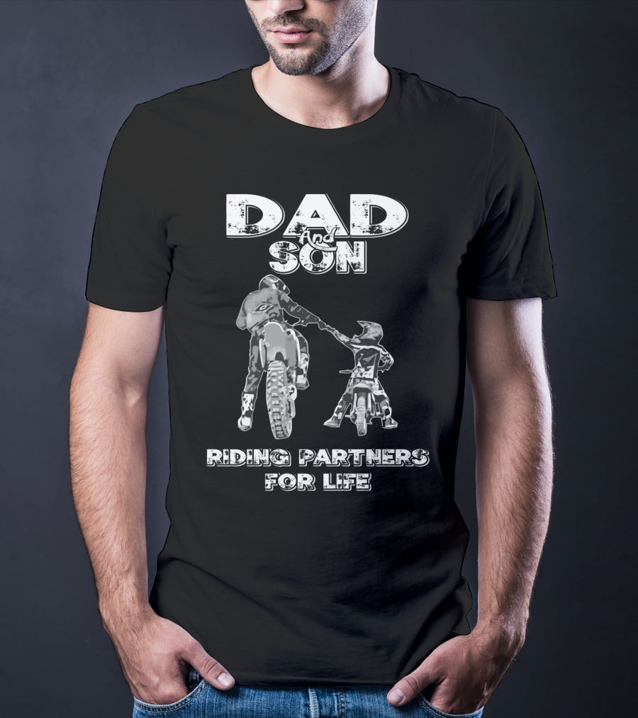 Dad And Son Riding Partners For Life T-Shirt