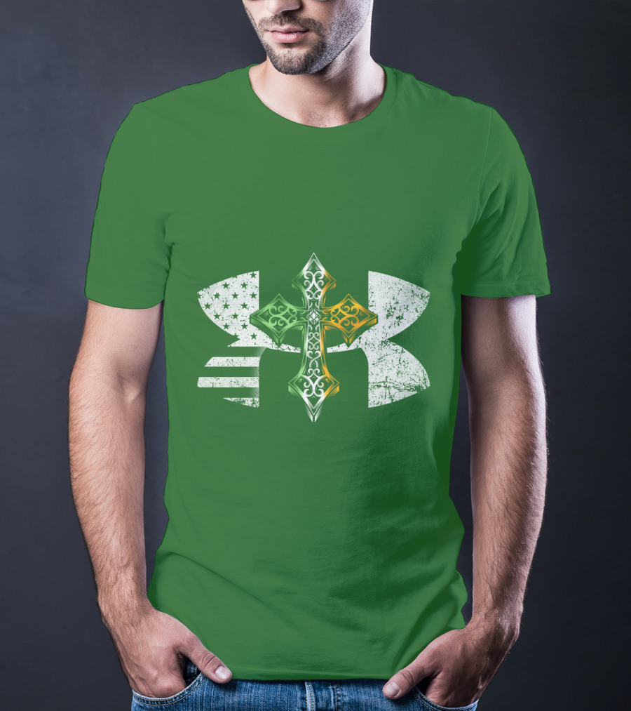 Under Armour Celtic Cross USA Flag T-Shirt