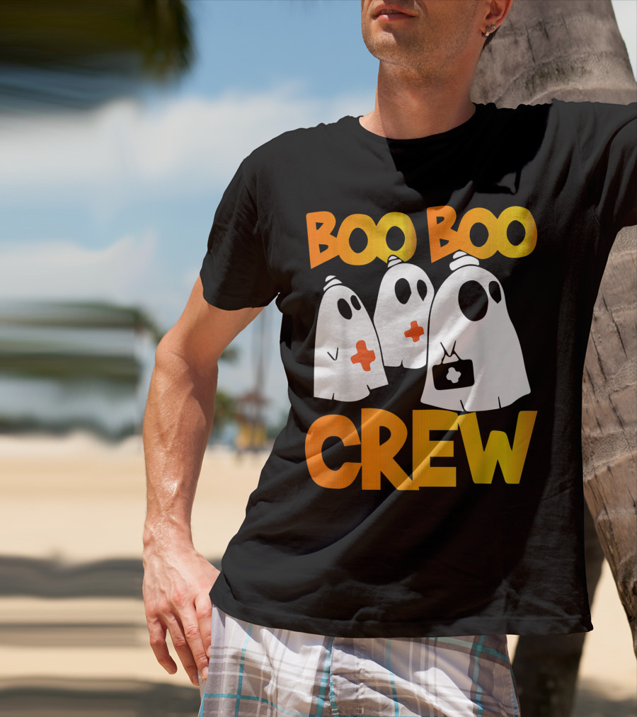 Boo Boo Crew Nurse Ghost Halloween T-Shirt