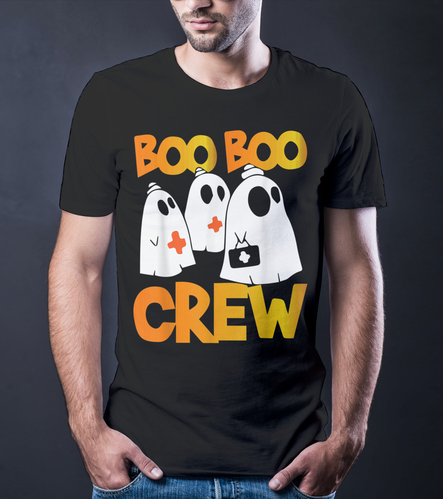 Boo Boo Crew Nurse Ghost Halloween T-Shirt