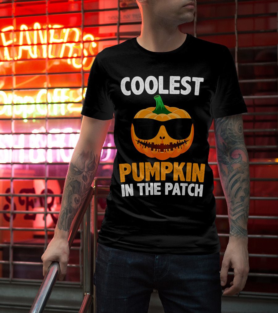Coolest Pumpkin In The Patch With Sunglasses T-Shirt