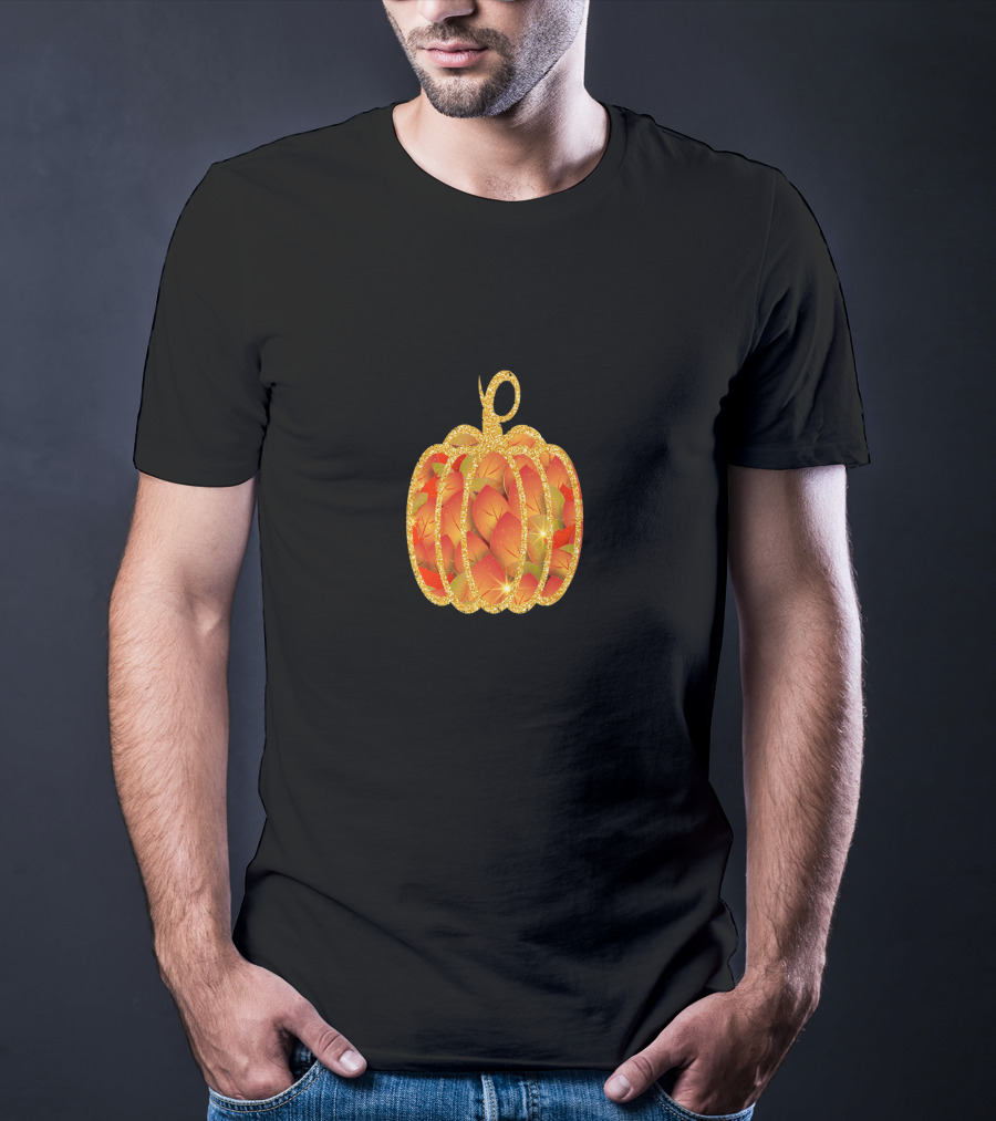 Amazing Fall Pumpkin Halloween Thanksgiving Best Autumn Leaves Glow T-Shirt