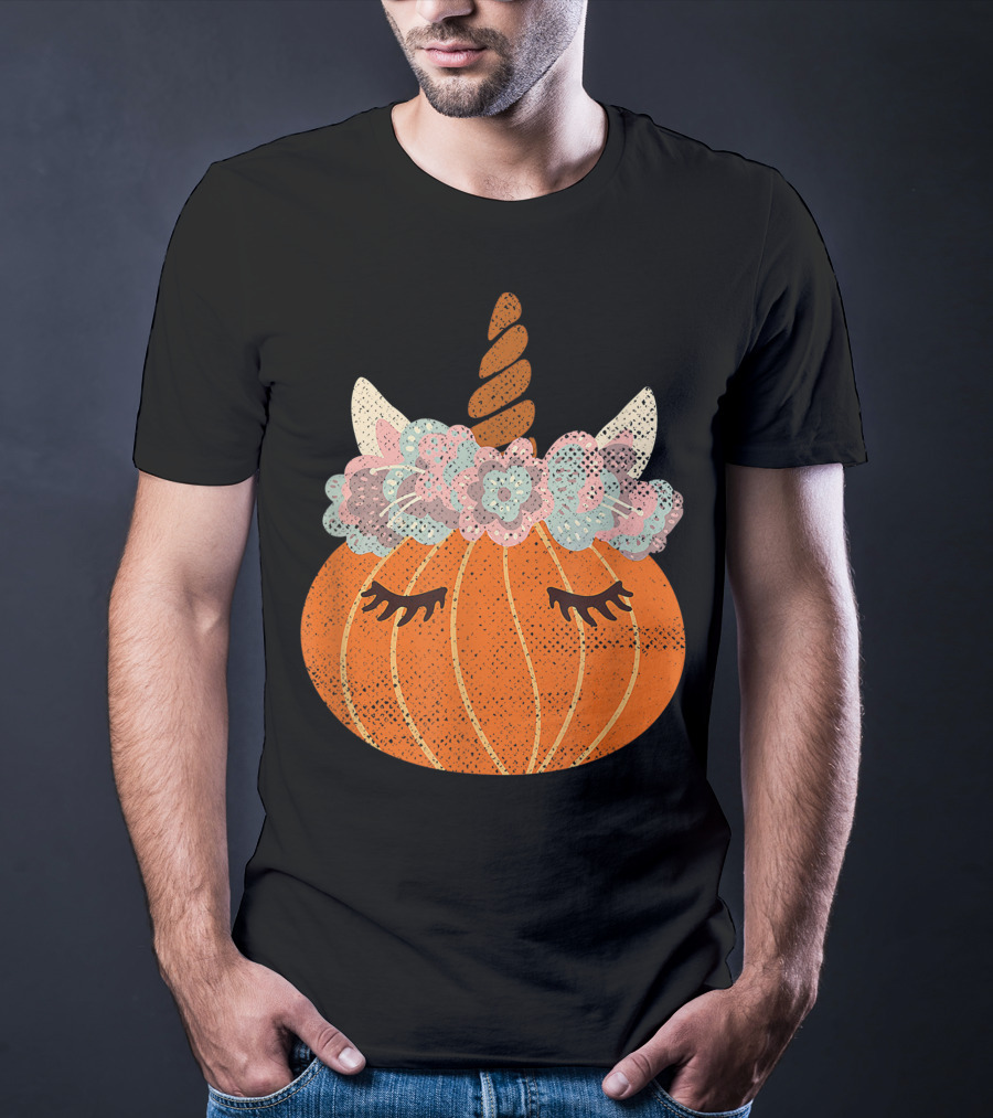 Halloween Cute Pumpkin Unicorn Costume Best T-Shirt