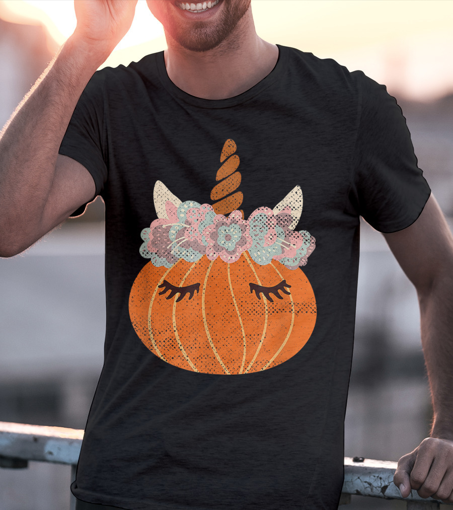 Halloween Cute Pumpkin Unicorn Costume Best T-Shirt