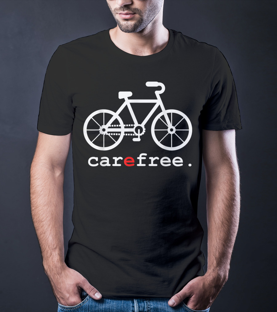 Carefree Bike Environment Car Free Day Climate Change Road Men Basic T-Shirt