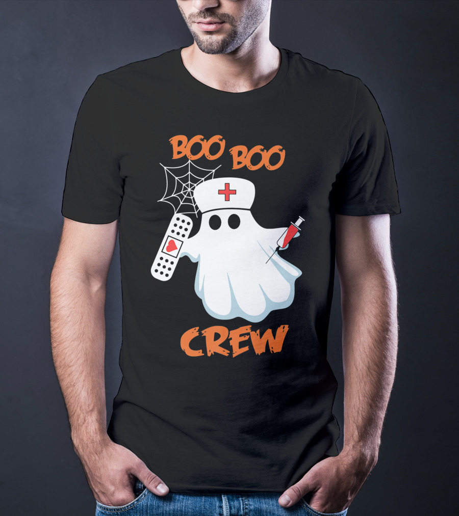 Boo Boo Crew Funny Halloween Nurse RN Medical EMS Staff T-Shirt