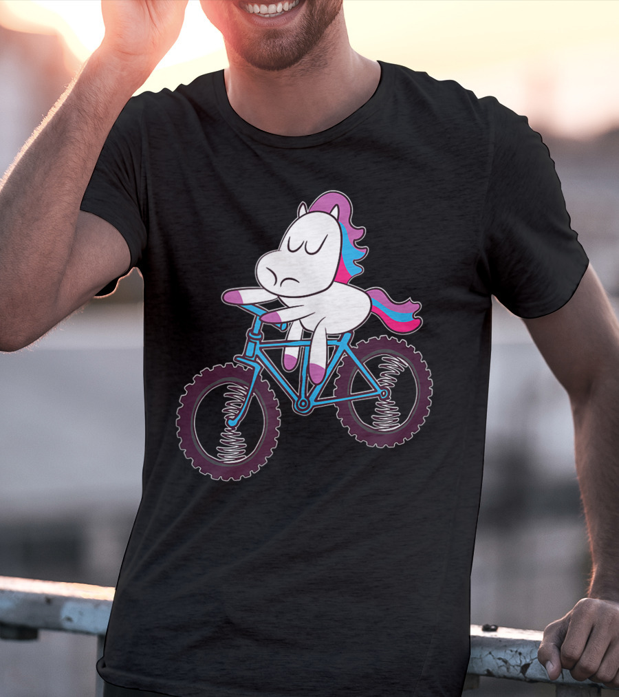 Mountain Bike Unicorn Riding Adventure T-Shirt