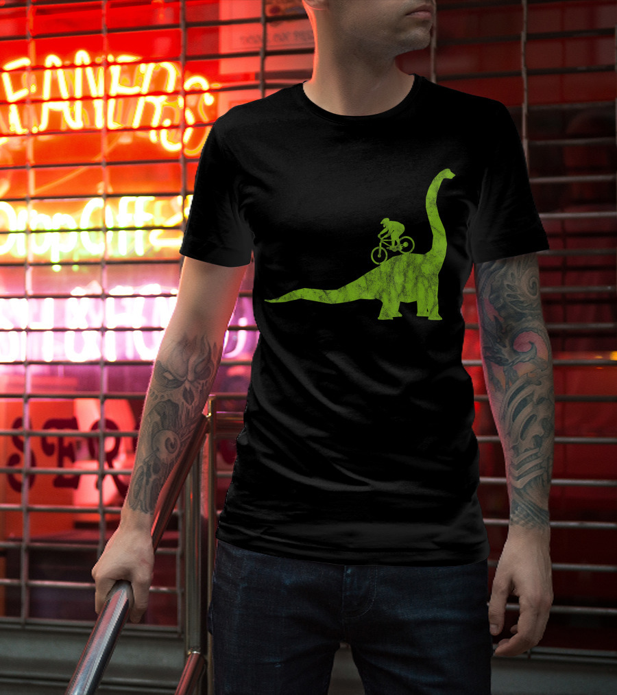 Mountain Bike MTB Dinosaur Funny Cycling Bicycle Rider Adventure T-Shirt