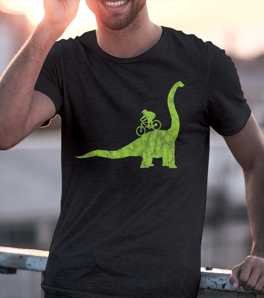 Mountain Bike MTB Dinosaur Funny Cycling Bicycle Rider Adventure T-Shirt