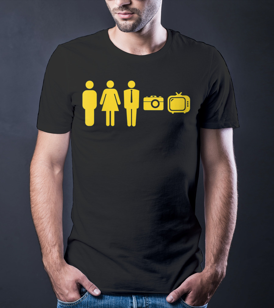 Person Woman Man Camera TV Icons T-Shirt