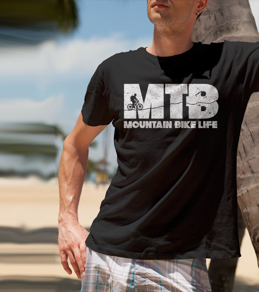 MTB Mountain Bike Life Biking Cycling Cyclists Bikers T-Shirt