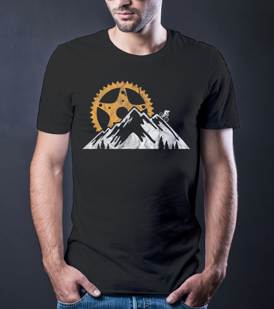 Mountain Bike Cycling Bicycle Gear And Downhill Adventure Biking T-Shirt