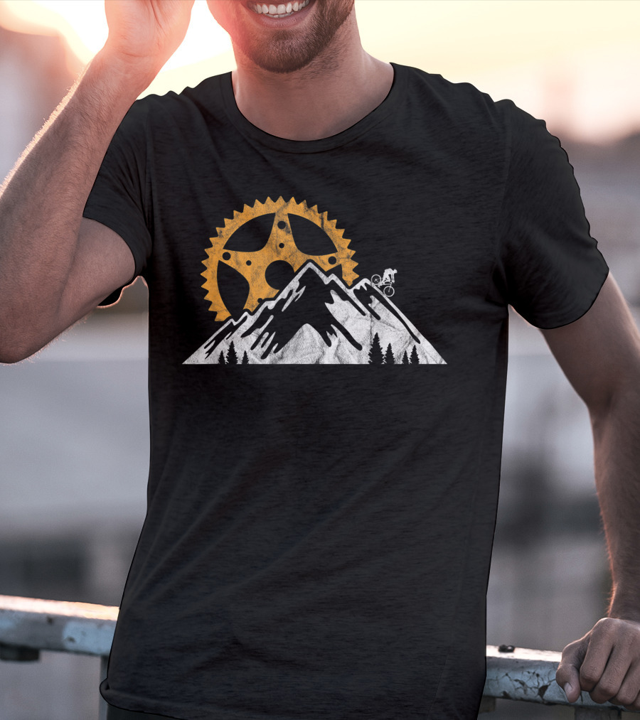 Mountain Bike Cycling Bicycle Gear And Downhill Adventure Biking T-Shirt