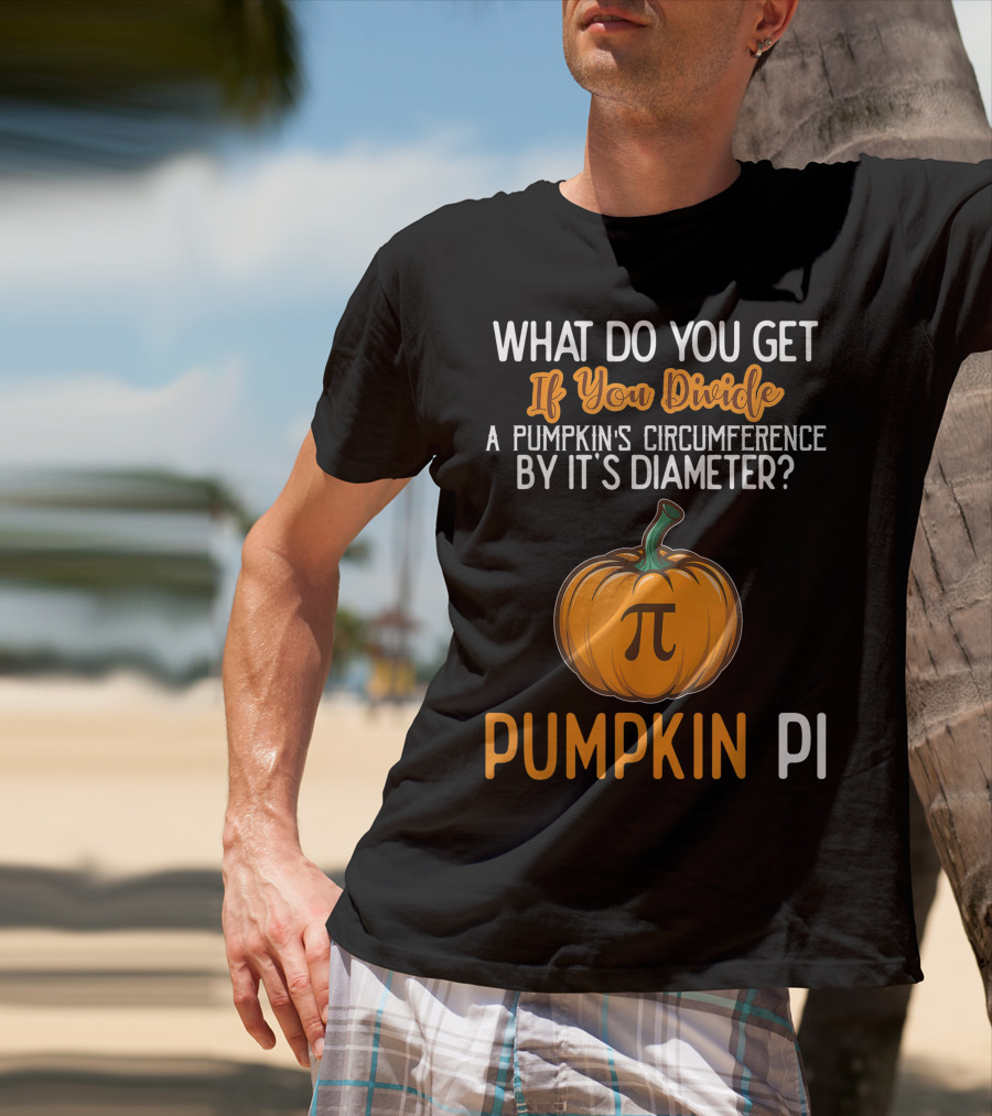 Funny Pumpkin Pi Math Teacher Halloween Costume Joke T-Shirt