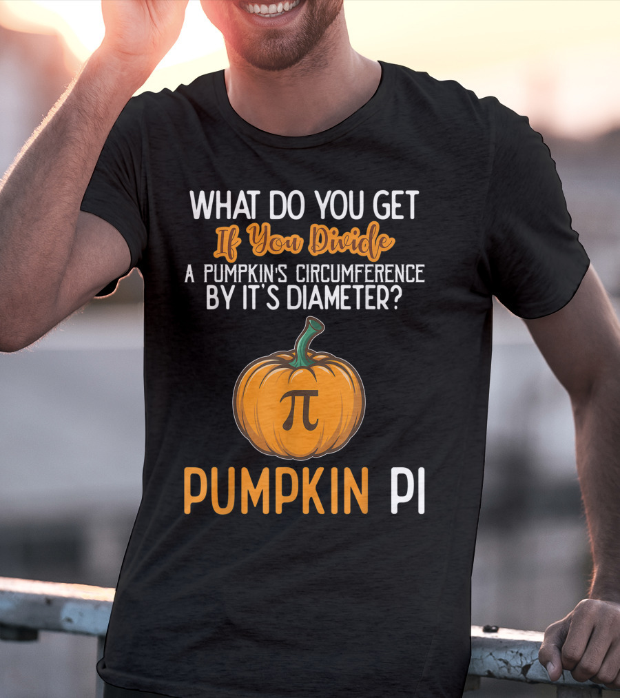 Funny Pumpkin Pi Math Teacher Halloween Costume Joke T-Shirt