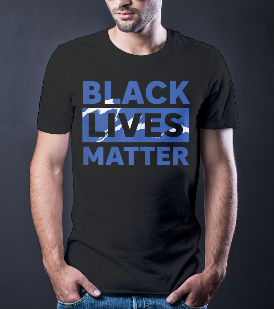 Black Lives Matter Blue White Wave Foamposite One Best T-Shirt