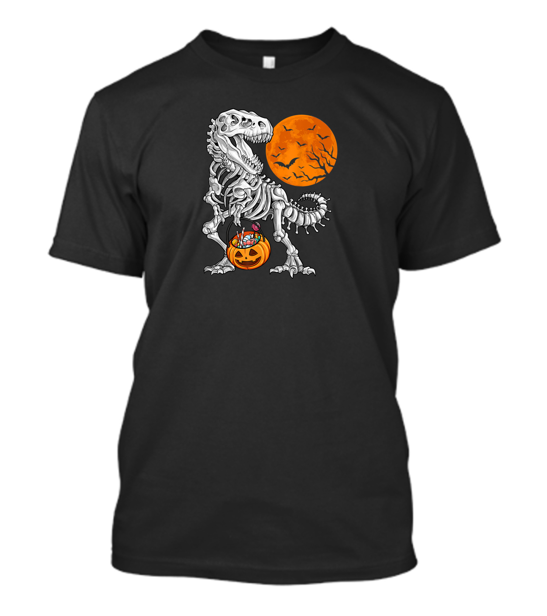 Dinosaur Skeleton Rex Scary Halloween T-Shirt
