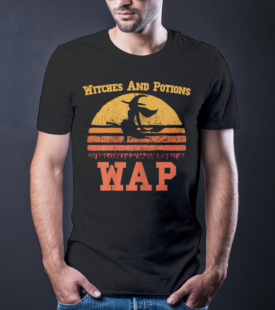 Wap Witches And Potions Retro Halloween T-Shirt