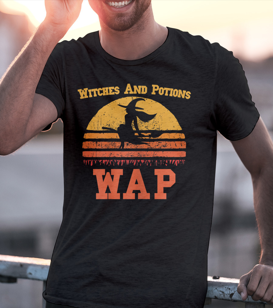 Wap Witches And Potions Retro Halloween T-Shirt