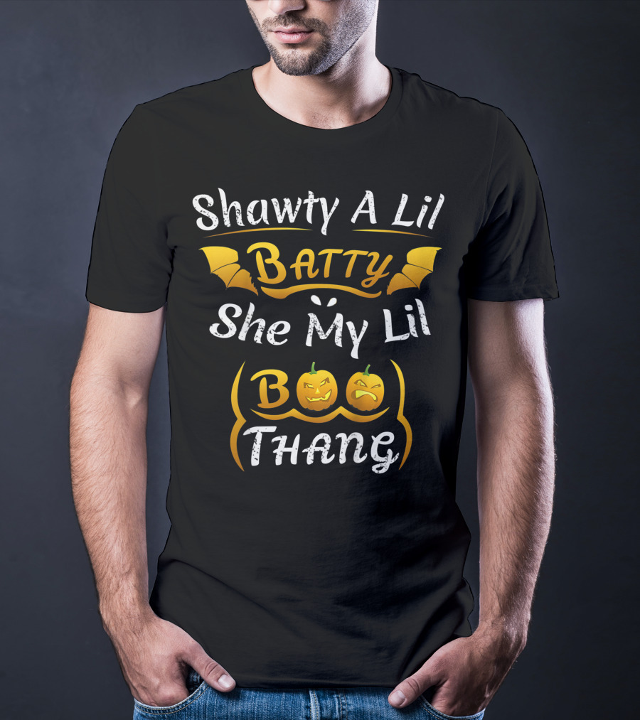 Shawty A Lil Batty She My Lil Boo Thang Pumpkin Halloween T-Shirt
