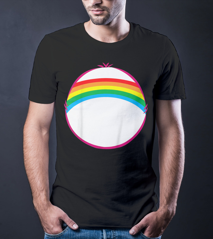 Adult Bear Cheer Rainbow Classic Icon Rainbow Arch T-Shirt