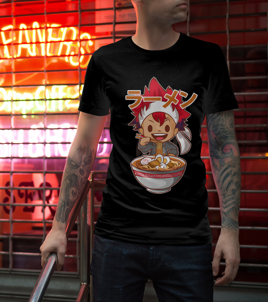 Ramen Anime Character Eating Noodles T-Shirt