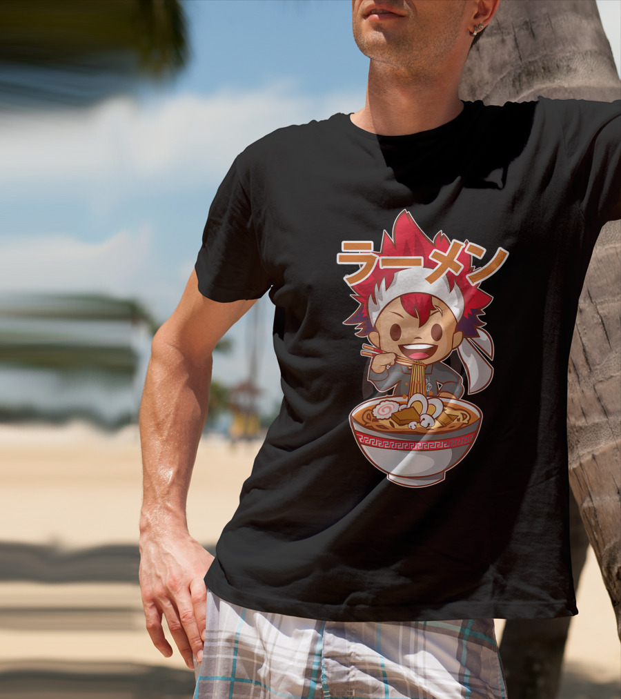Ramen Anime Character Eating Noodles T-Shirt