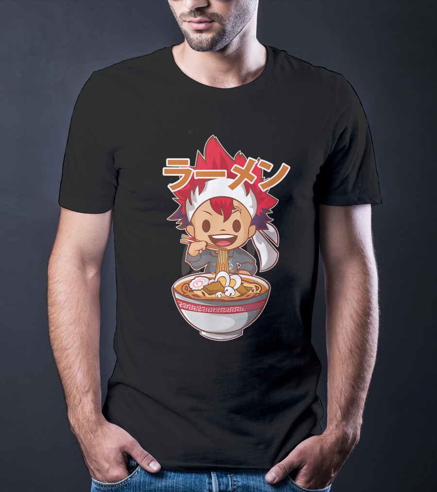Ramen Anime Character Eating Noodles T-Shirt