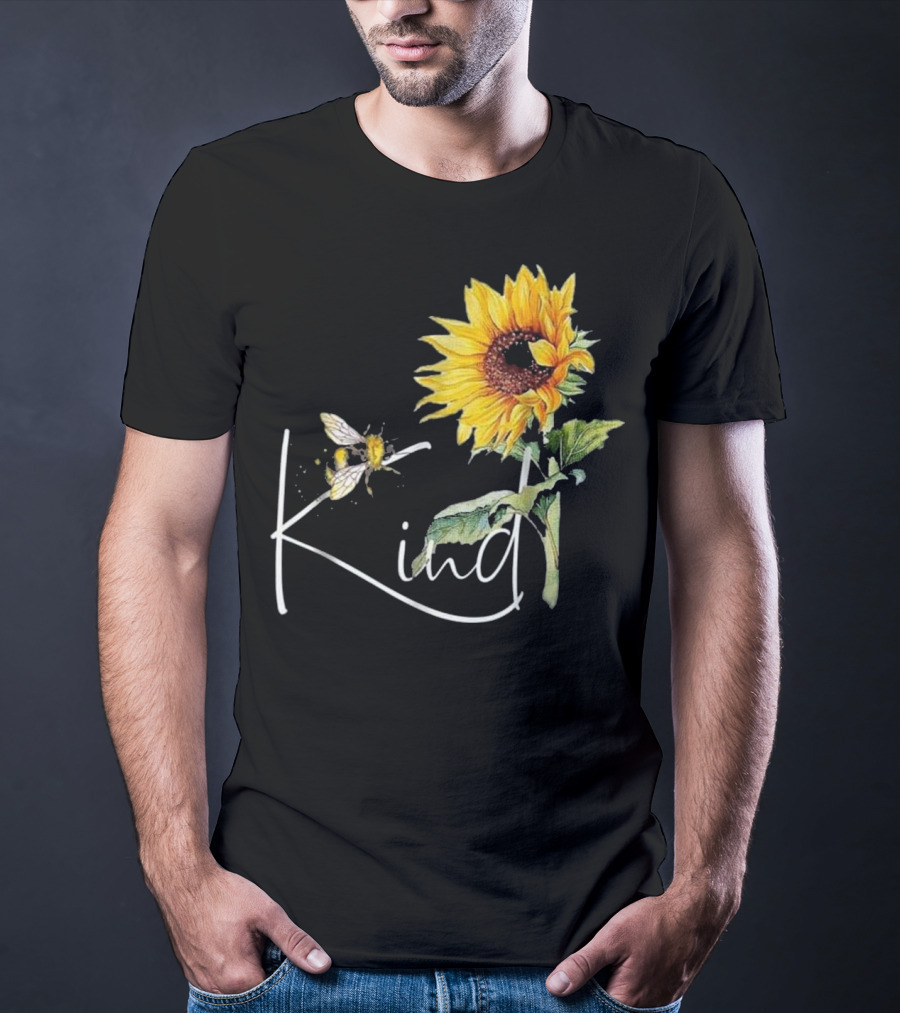 Kind Bee Sunflower Teacher T-Shirt