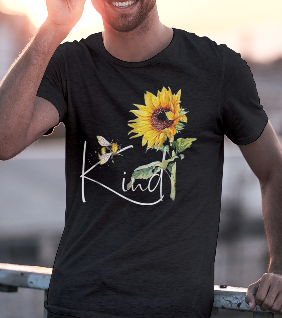 Kind Bee Sunflower Teacher T-Shirt