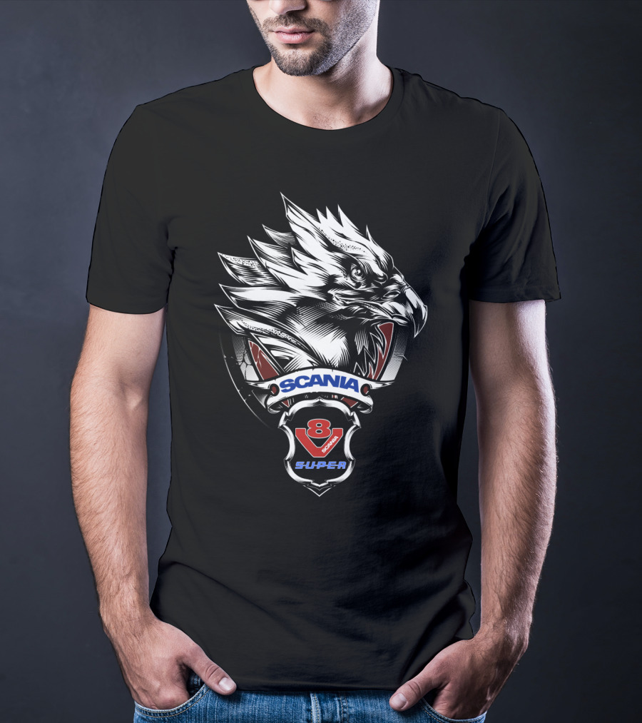SCANIA V8 SUPER Eagle Emblem T-Shirt