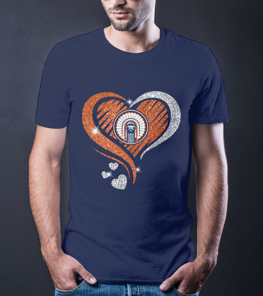 Illinois Tribal Chief Heart T-Shirt