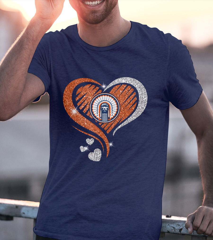 Illinois Tribal Chief Heart T-Shirt
