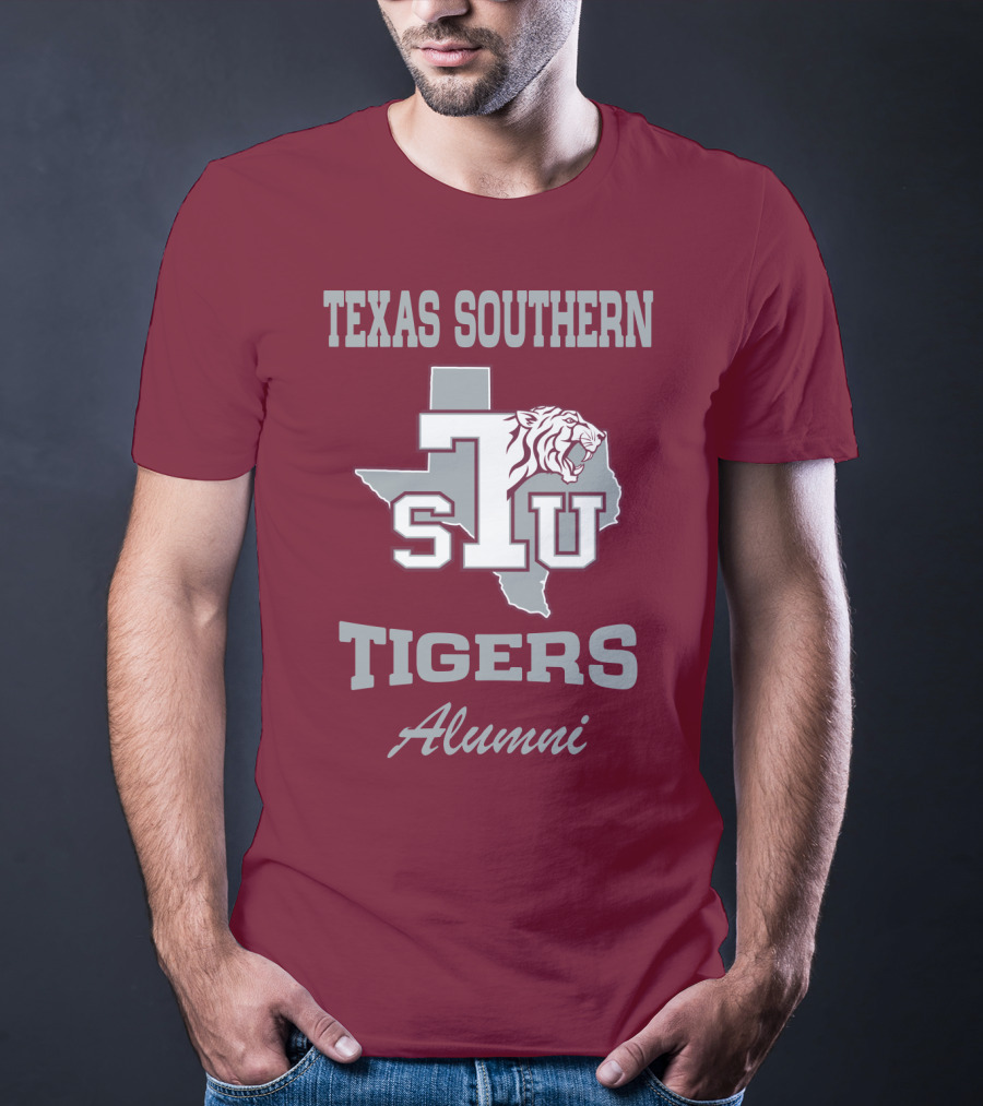 Texas Southern Tigers TSU Alumni Texas Outline T-Shirt