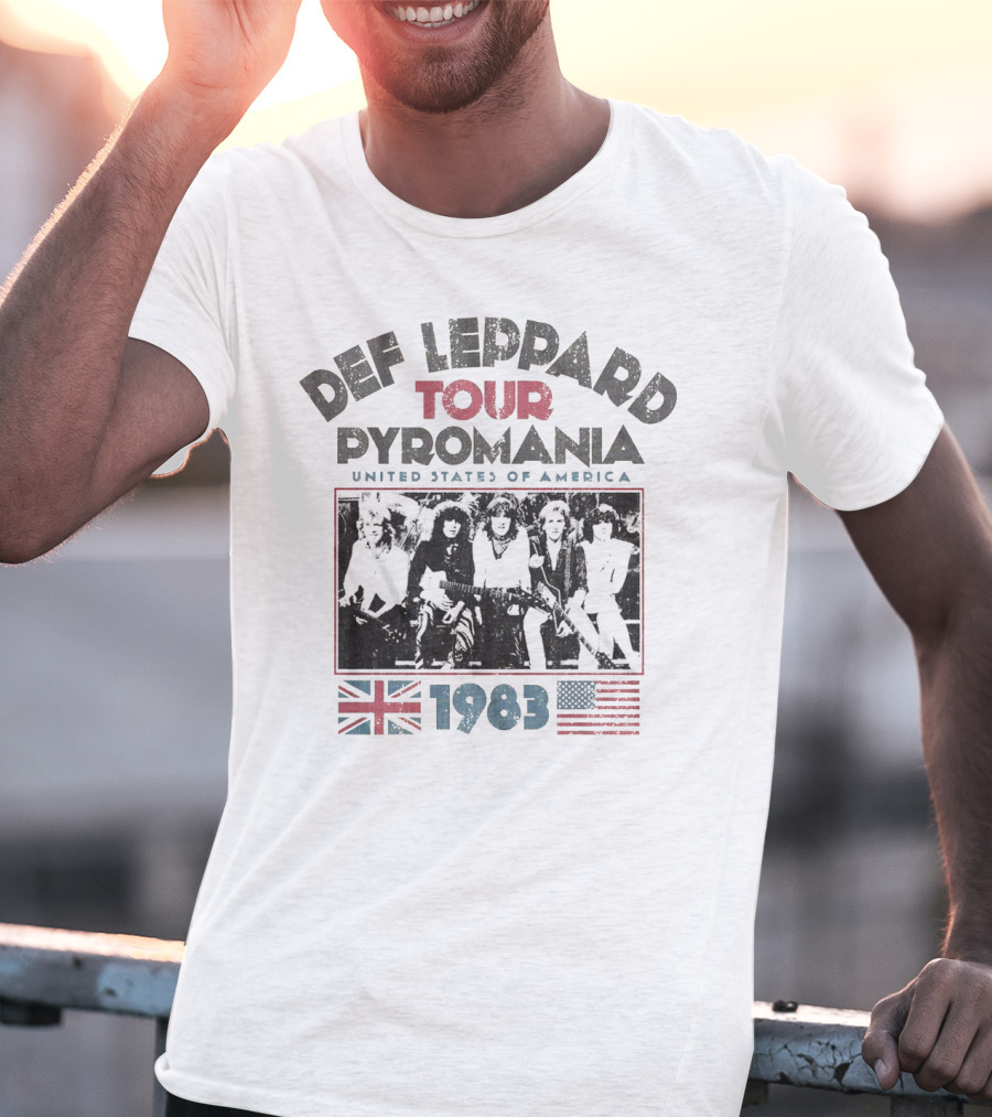Def Leppard Tour Pyromania United States Of America 1983 T-Shirt