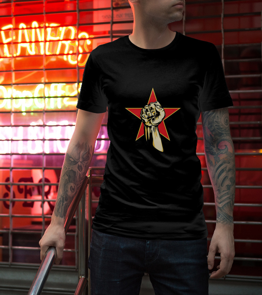 Rage Against The Machine Fist And Star Icon Symbol T-Shirt