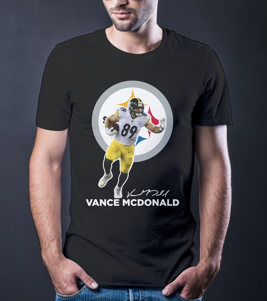 Vance McDonald Pittsburgh Steelers Football Player Signature 89 T-Shirt
