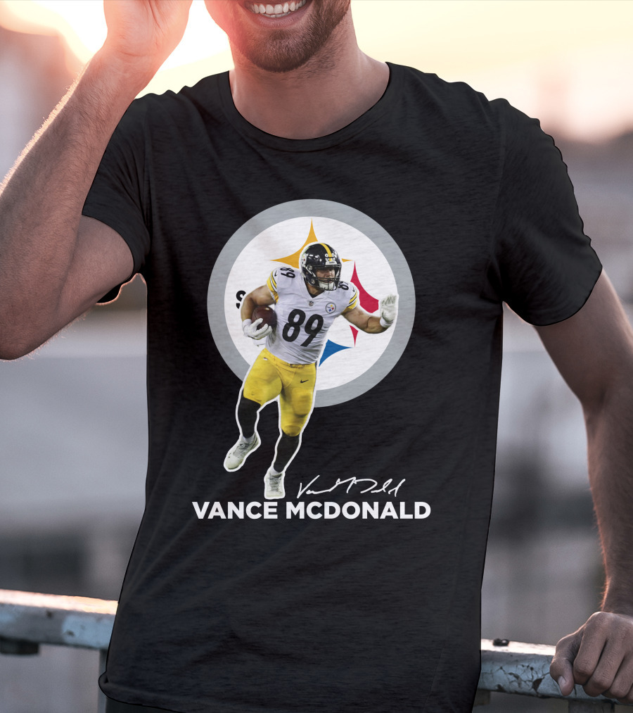 Vance McDonald Pittsburgh Steelers Football Player Signature 89 T-Shirt