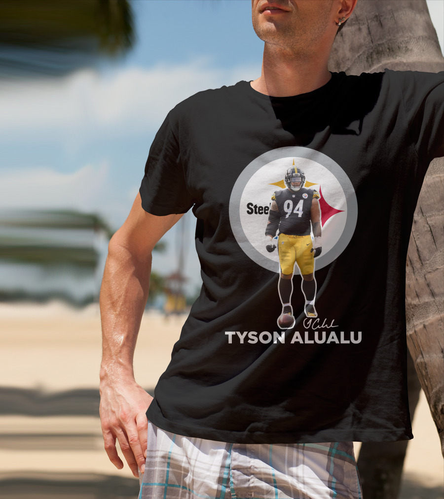 Steelers 94 Tyson Alualu Signature T-Shirt