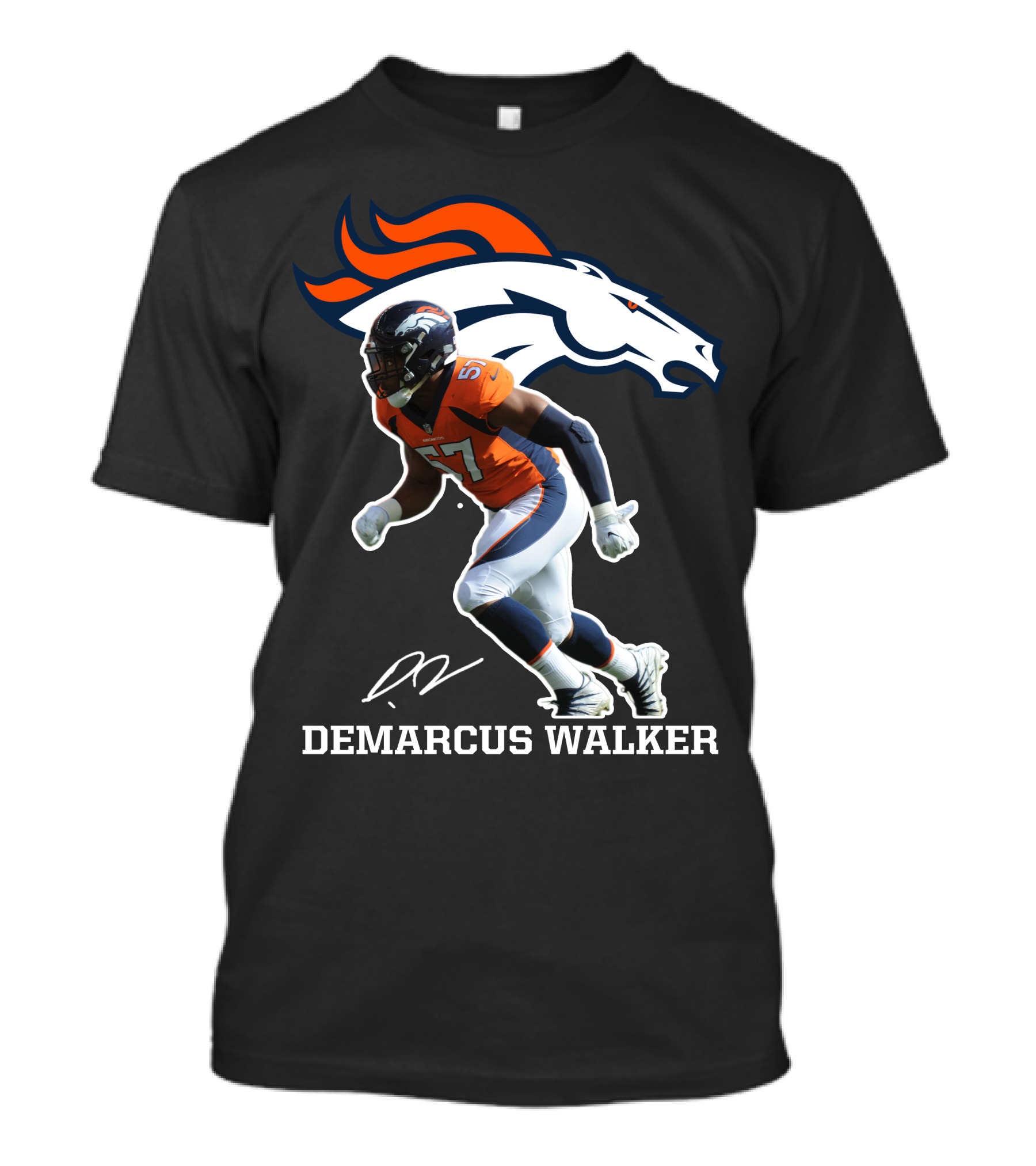 Demarcus Walker Denver Broncos 57 Football Player T-Shirt