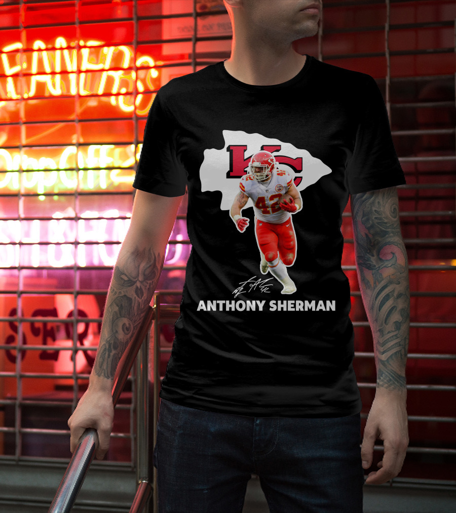 Anthony Sherman Kansas City Chiefs 42 Football Player Image T-Shirt