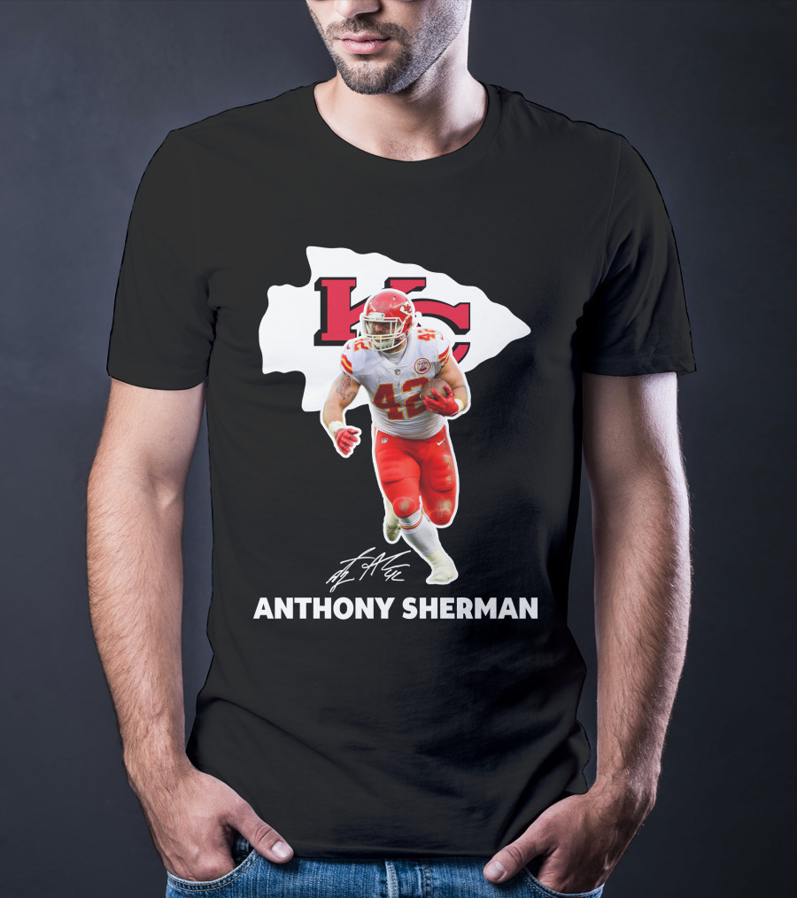 Anthony Sherman Kansas City Chiefs 42 Football Player Image T-Shirt