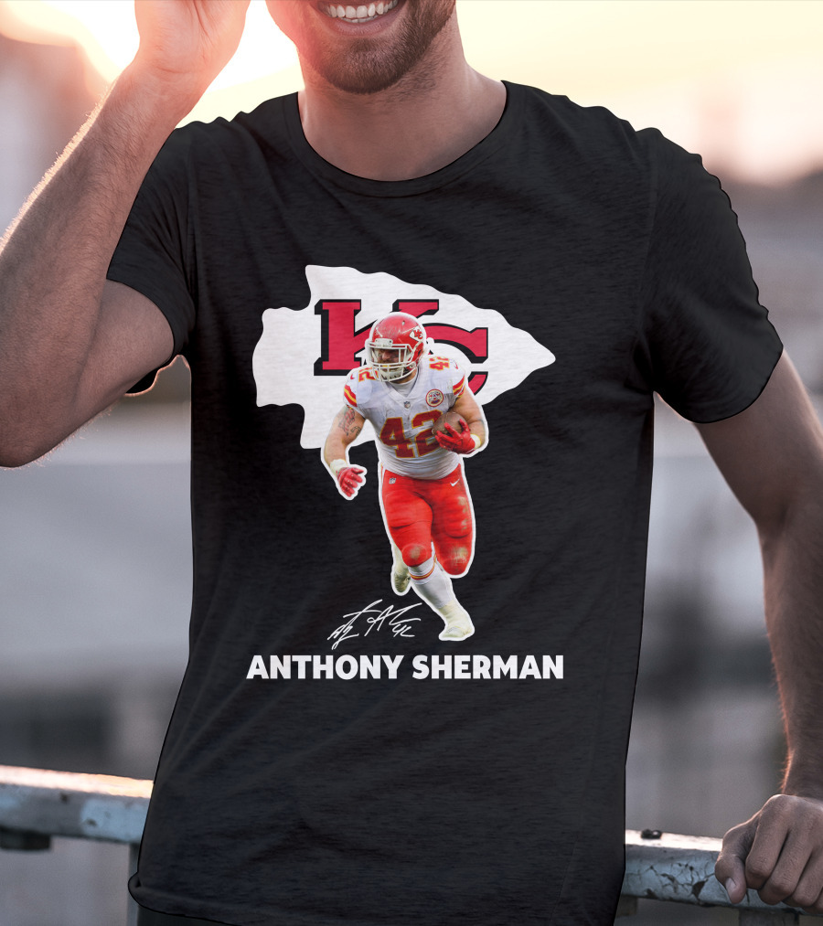 Anthony Sherman Kansas City Chiefs 42 Football Player Image T-Shirt