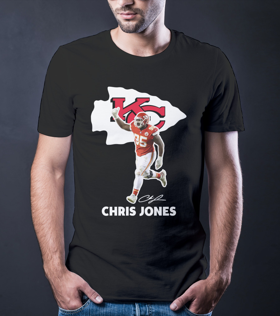 Chris Jones KC Chiefs Player 95 Signature T-Shirt