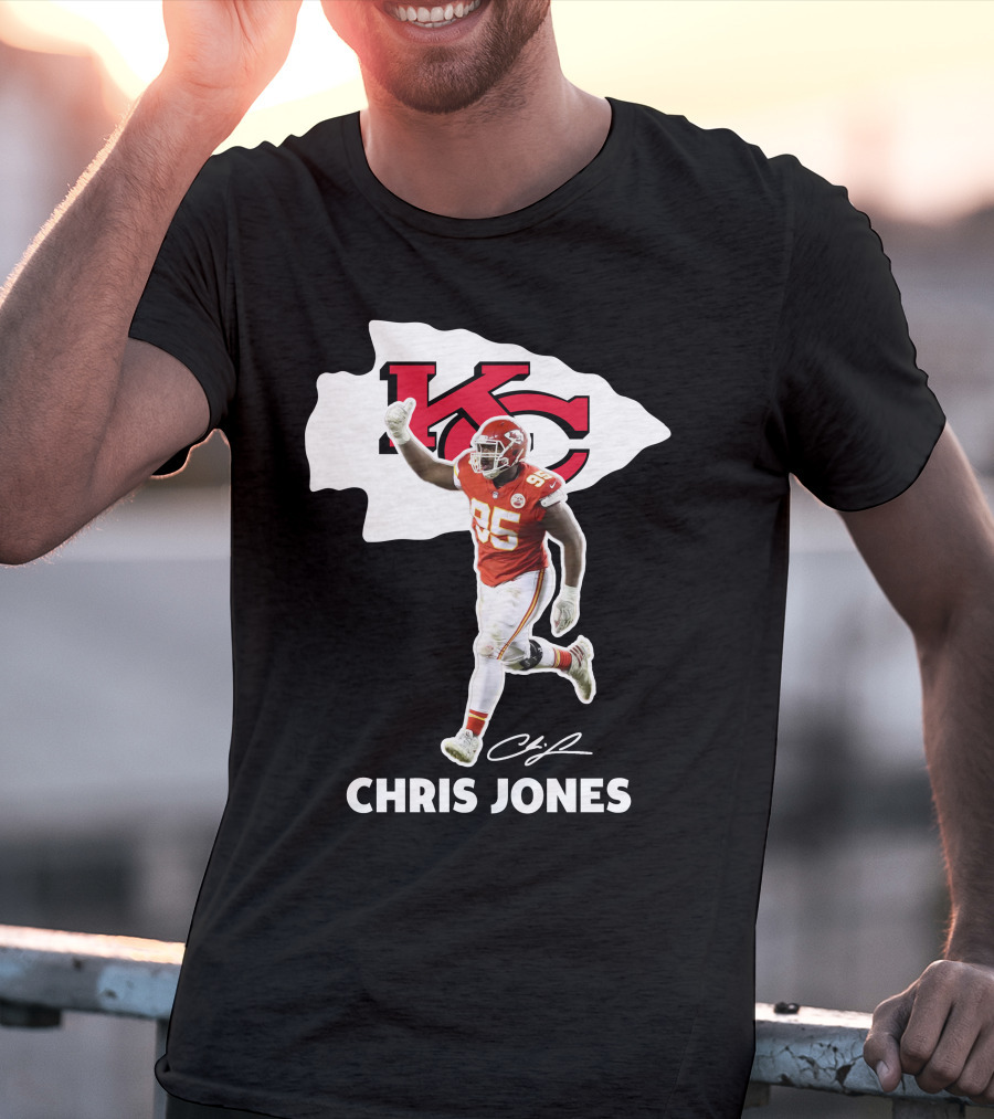 Chris Jones KC Chiefs Player 95 Signature T-Shirt