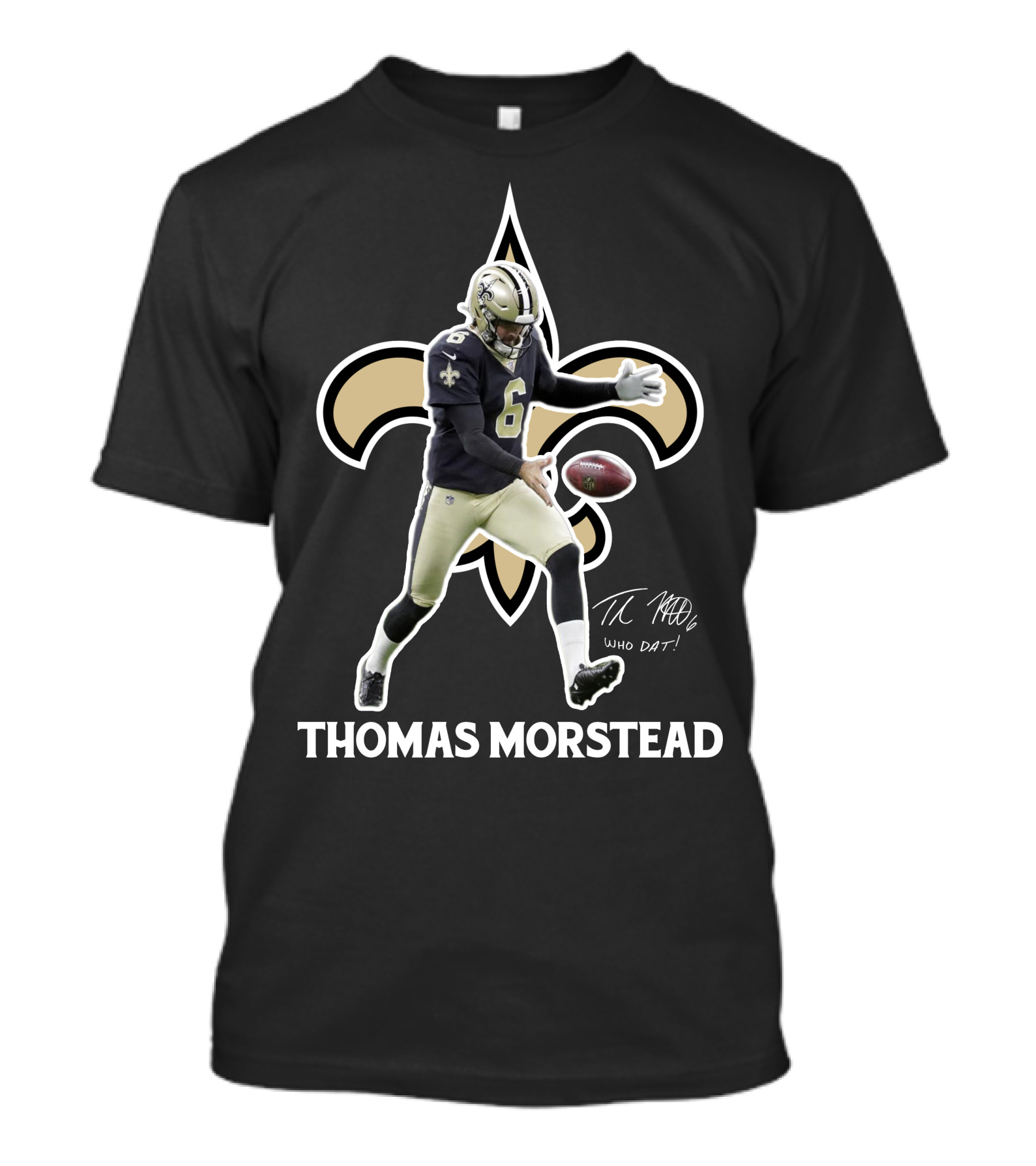 Thomas Morstead New Orleans Saints Who Dat Fleur-de-Lis T-Shirt